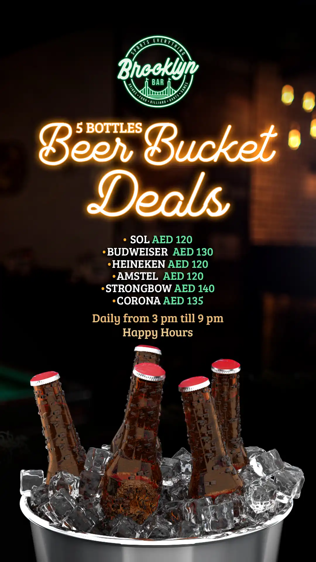 Beer bucket offer in Al barsha Dubai