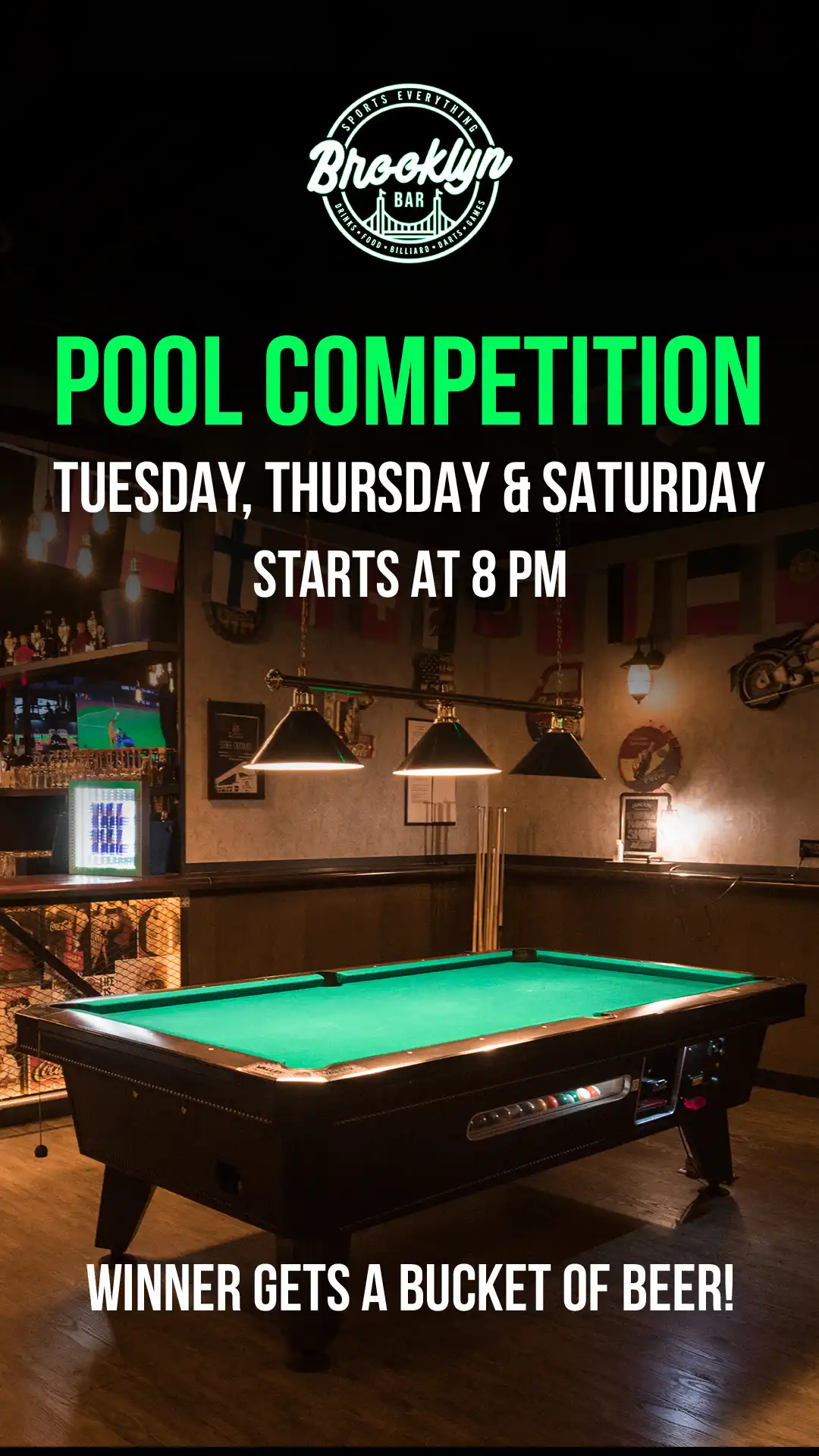 Where to play pool competition in Barsha Dubai