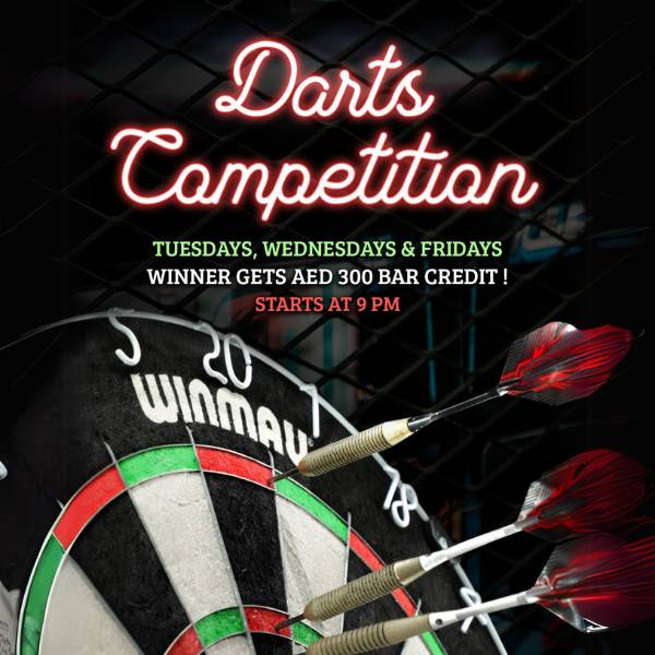 Darts Nights: Win AED 300 Credit!